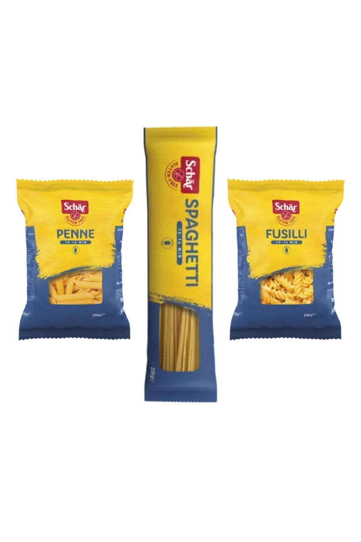 Schar Glutensiz Makarna Seti Penne Fisulli Spagetti 250 G 3'lü