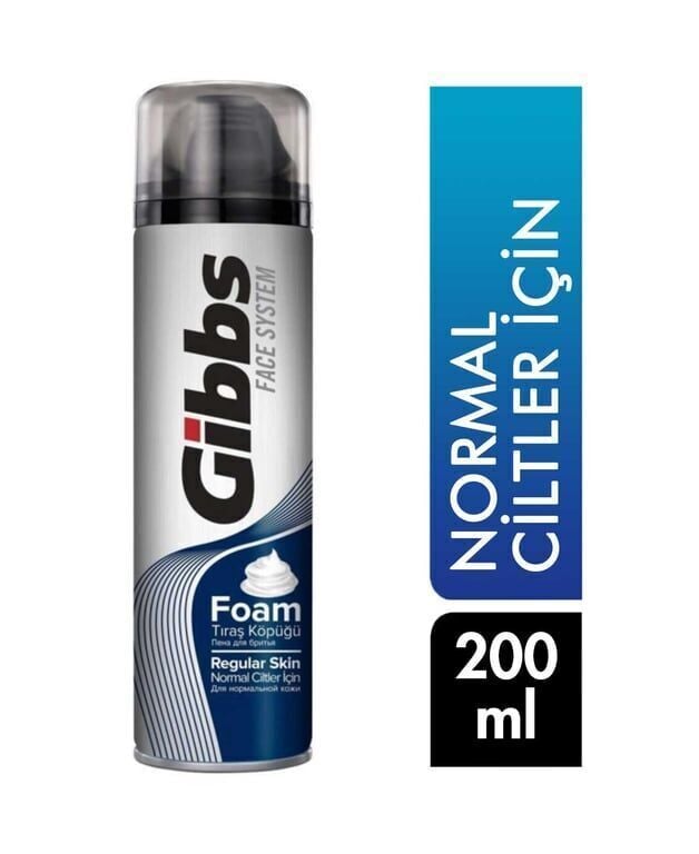Gibbs Normal Ciltler İçin Tıraş Köpüğü 200 ml Adet (1 Adet)