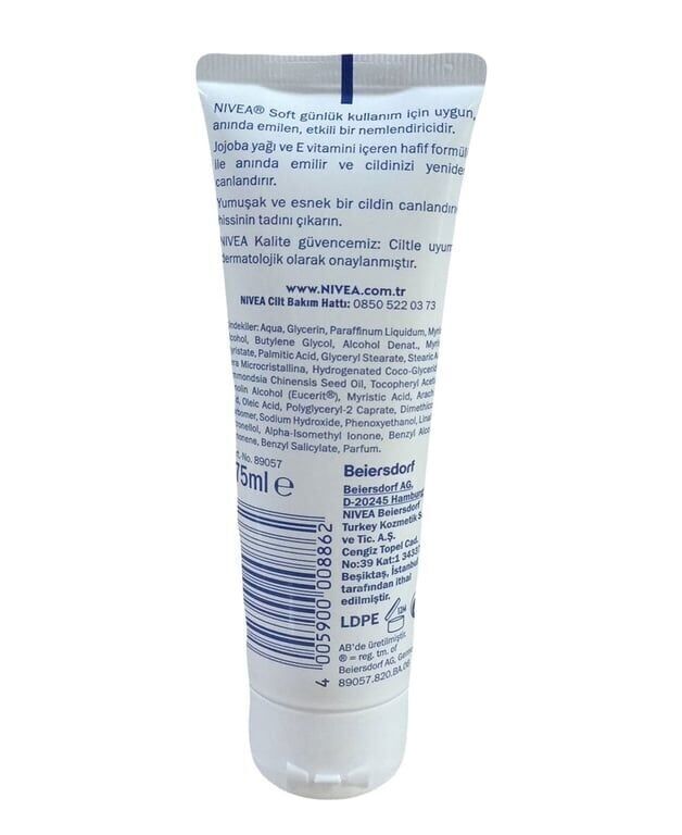 Nivea Soft Nemlendirici Krem 75 ml Paket (6 Adet)