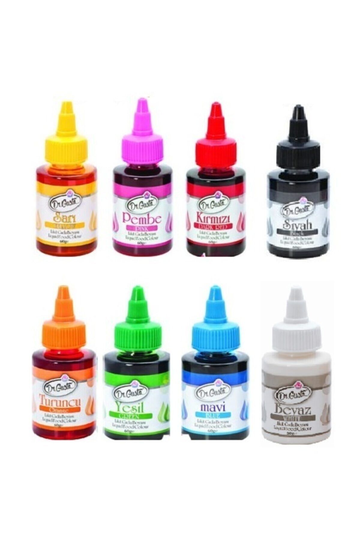 8 Adet Sıvı Gıda Boyası 60 Gr