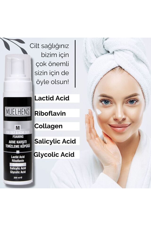 Muelhens Siyah Nokta, Ve Karşıtı Cilt Temizleme Köpüğü 200 ml