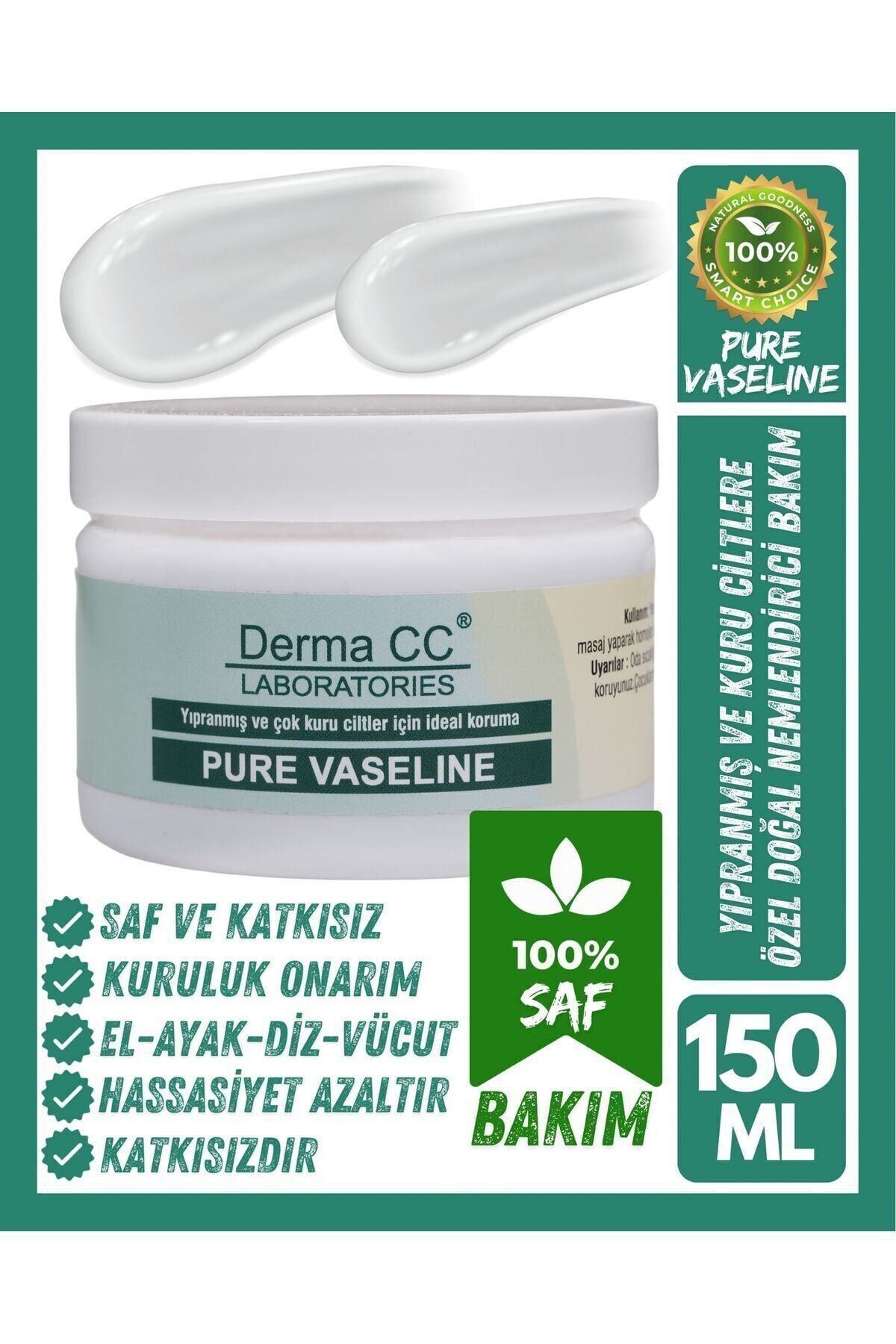 Derma CC LABORATORIES Sensitive Pure Vaseline - Saf Katkısız Vazelin 150ml