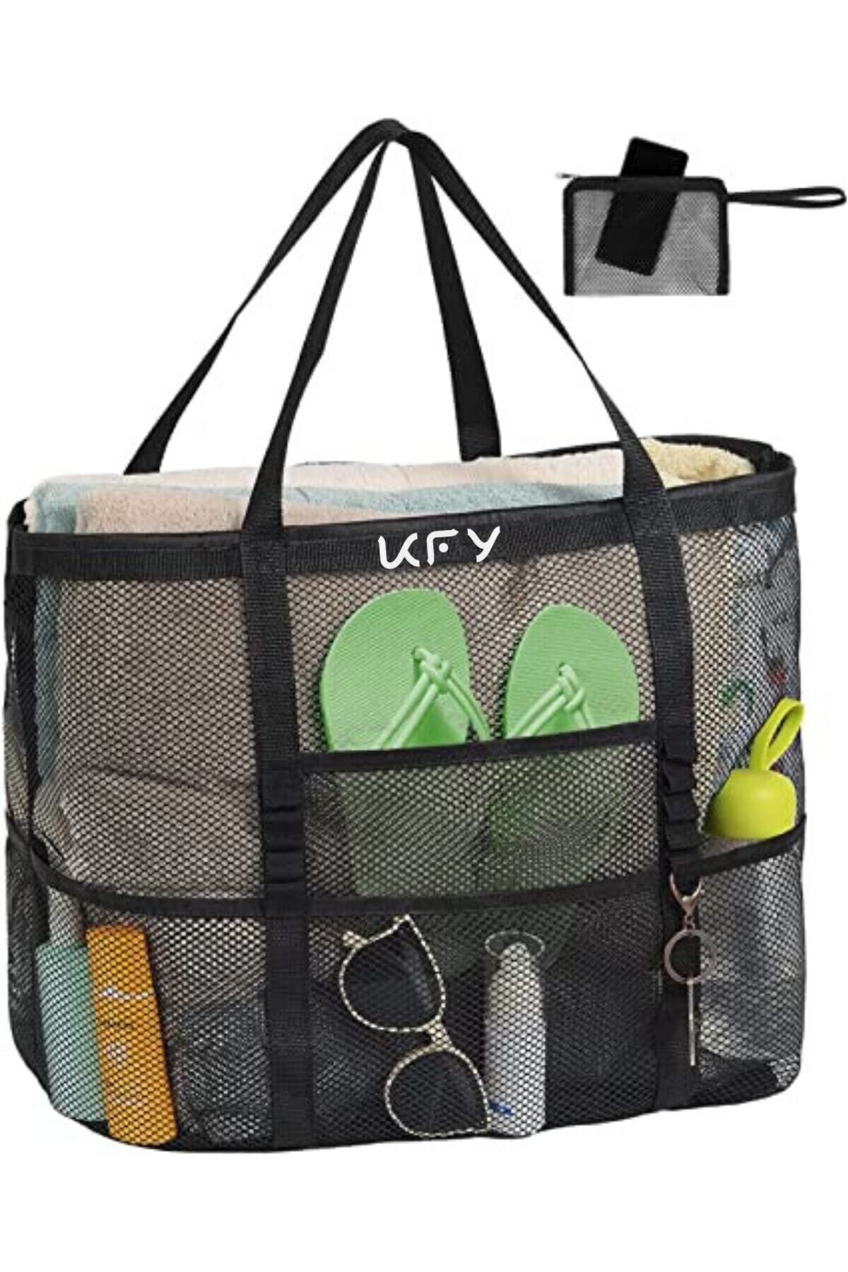 Plaj Çantası, Piknik Çantası, Kadın Plaj Çantası File Plaj Çantası Kum Tutmaz