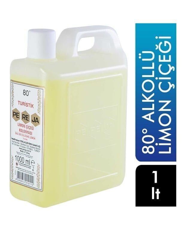 Pereja 80° Alkollü Kolonya 1000 ml Bidon Limon Çiçeği Adet (1 Adet)