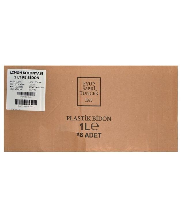 Eyüp Sabri Tuncer 80° Alkollü Kolonya 1 Lt Pet Limon Paket (6 Adet)