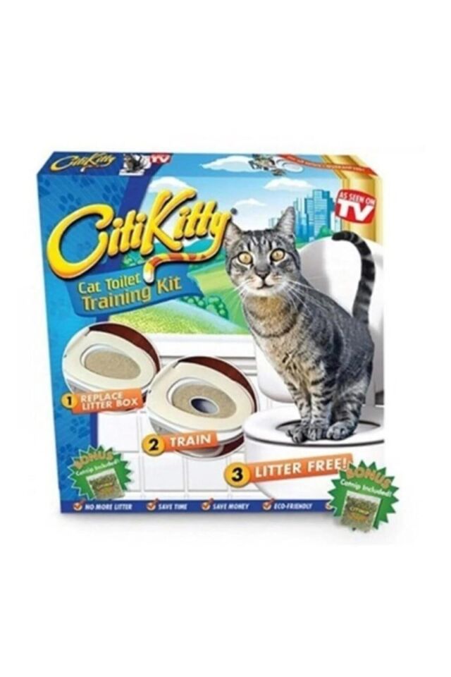 Citi Kitty Kedi Tuvalet Eğitim Seti Klozet Alıştırma Aparatı Kedi Klozet Eğitim Seti