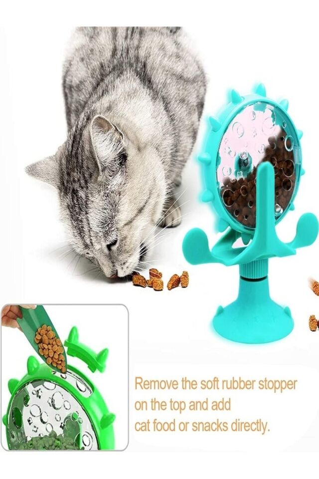 Kedi Köpek Döner Otomatik Besleyici Eğlenceli Mama Kabı