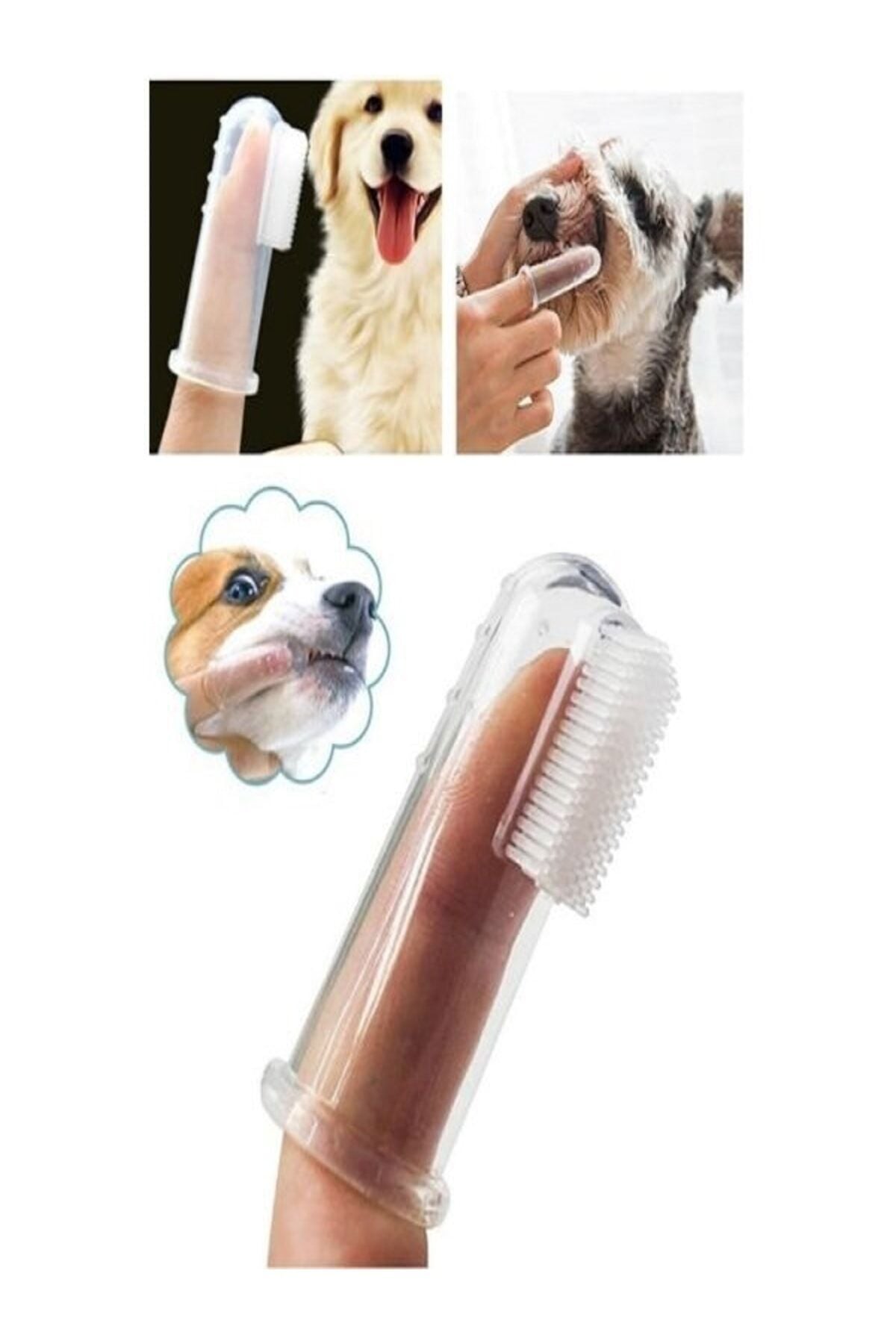Kedi Ve Köpek Diş Fırçası Evcil Hayvan Diş Bakım Fırçası Yumuşak Diş Tartar Slikon Diş Fırçası