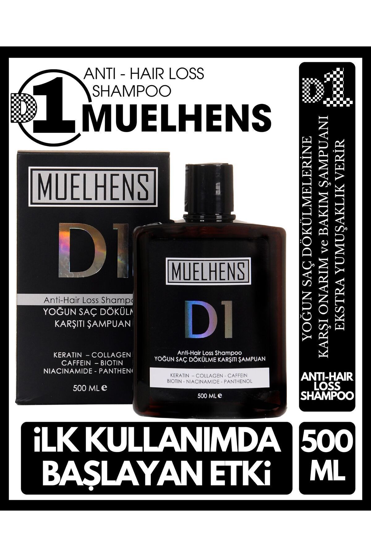Muelhens D1 Anti Hair Loss Shampoo Yoğun Saç Dökülme Karşıtı Şampuan 500 ml