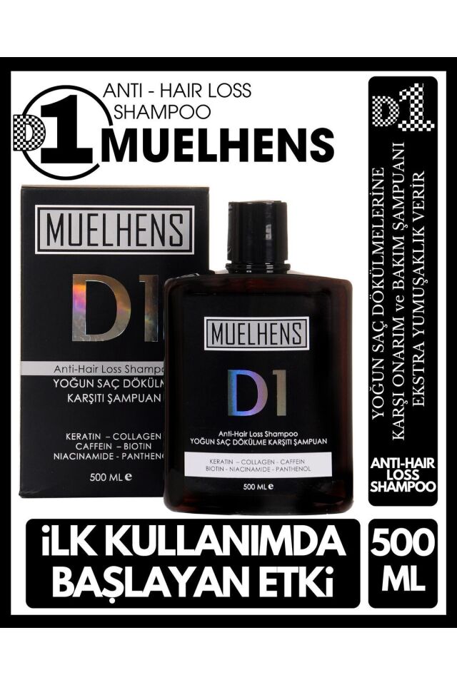Muelhens D1 Anti Hair Loss Shampoo Yoğun Saç Dökülme Karşıtı Şampuan 500 ml