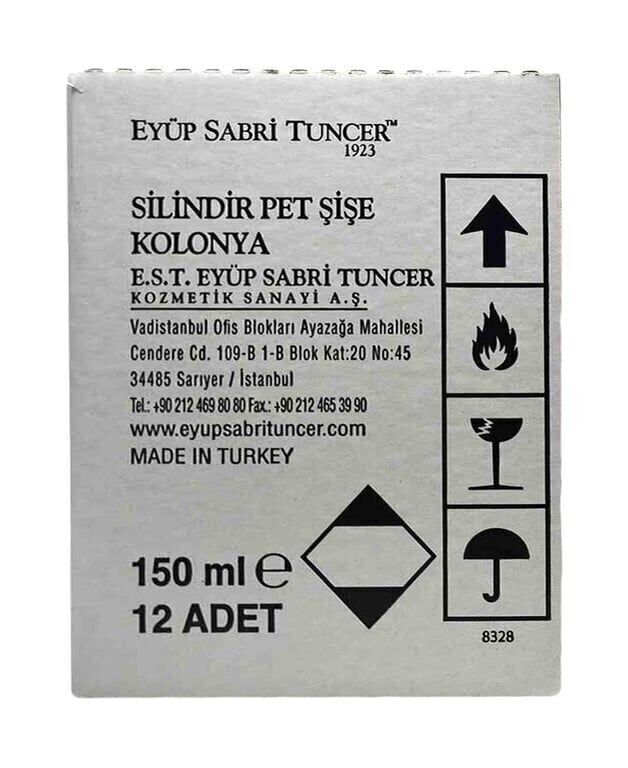 Eyüp Sabri Tuncer 68° Alkollü Bodrum Mandalinası Sprey Kolonya 150 ml Paket (12 Adet)