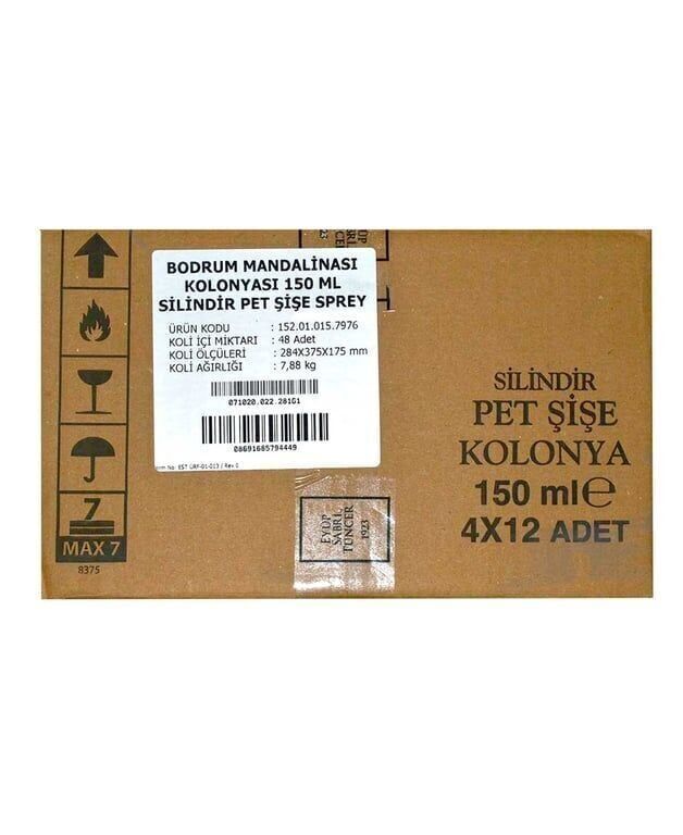 Eyüp Sabri Tuncer 68° Alkollü Bodrum Mandalinası Sprey Kolonya 150 ml Paket (12 Adet)