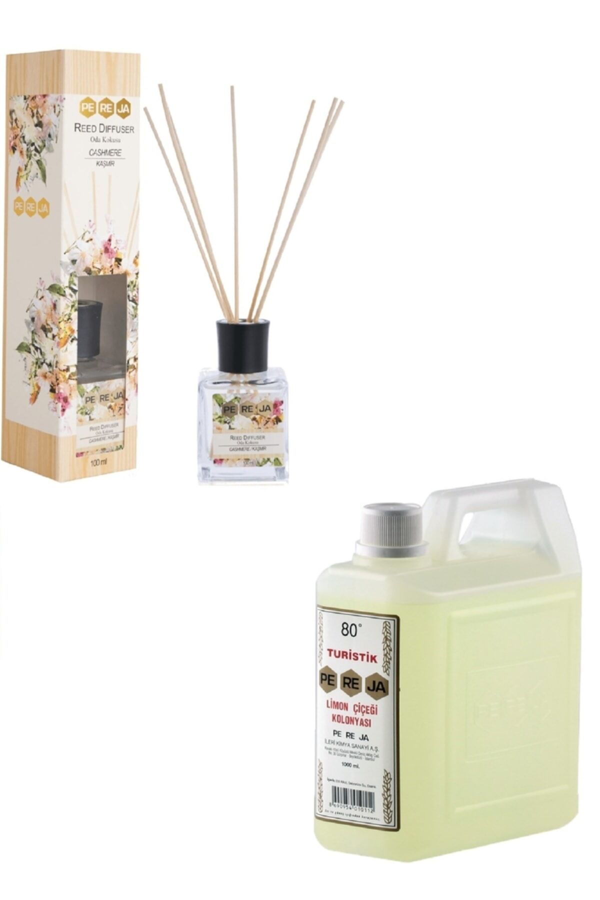 Kaşmir Çubuklu Oda Kokusu 100 ml Limon Çiçeği Kolonyası 1 lt