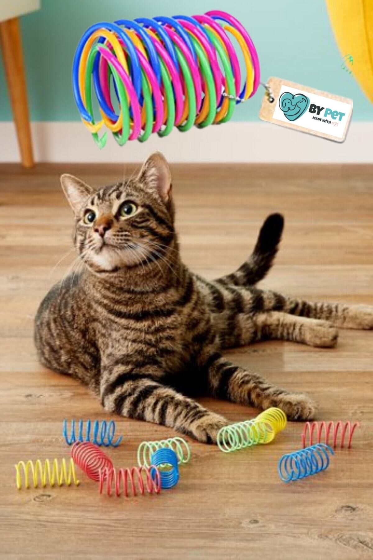 Kedi Oyuncağı Interaktif, Spiral, Yaylı , Sağlıklı Plastik Kedi Oyuncağı (8 ADET)