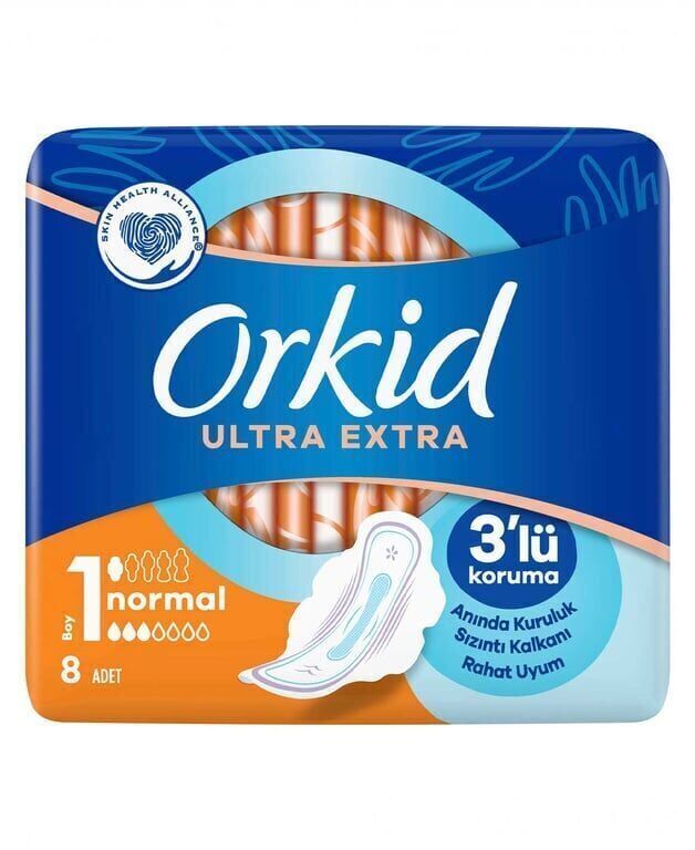 Orkid Hijyenik Ped Ultra Extra 8'li Normal Adet (1 Adet)