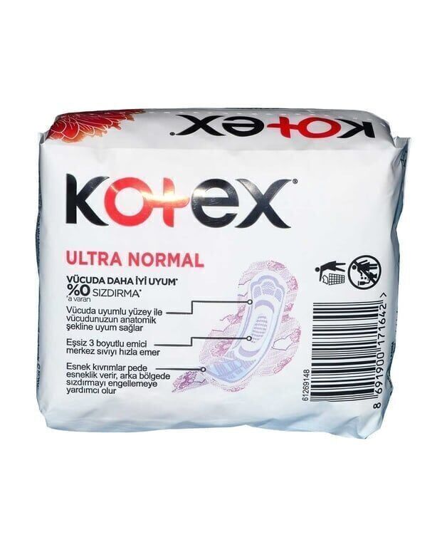 Kotex Hijyenik Ped Ultra 8'li Normal Koli (24 Adet)
