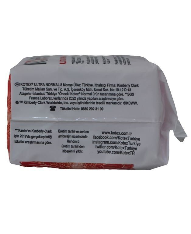 Kotex Hijyenik Ped Ultra 8'li Normal Koli (24 Adet)