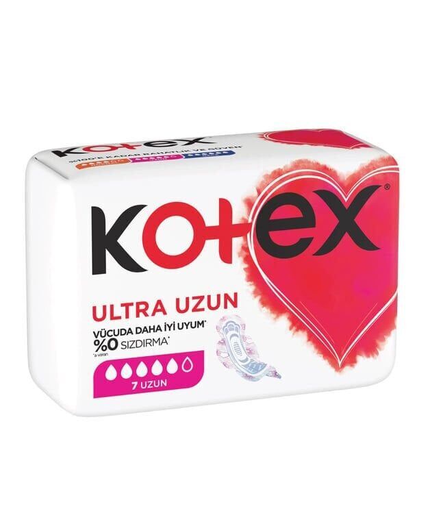 Kotex Hijyenik Ped Ultra 7'li Uzun Koli (24 Adet)