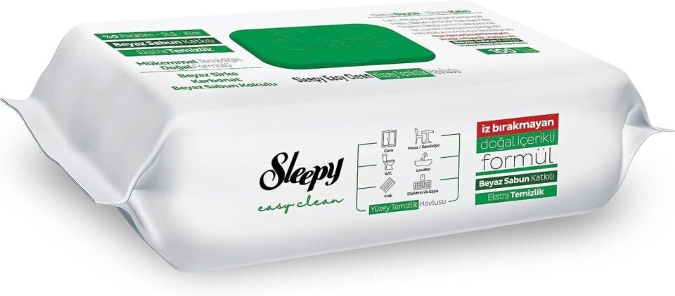 Sleepy Yüzey Temizlik Havlusu Yüzey Temizleyici 100'lü Adet (1 Adet)