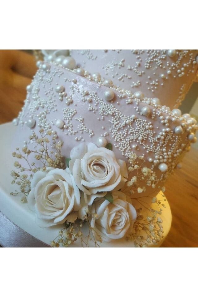 4 Mm Boncuk Inci Görünüm Pasta Süsleme Şekeri Sedef 100 gr