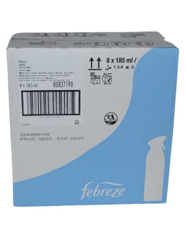 Febreze Lavanta 185 ml Hava Ferahlatıcı Oda Kokusu Koli (8 Adet)