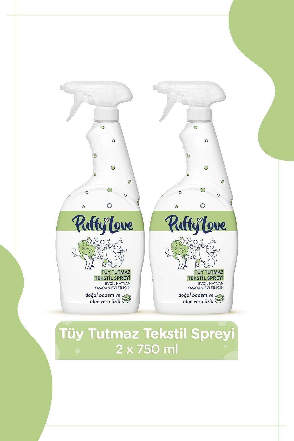Hayvan Dostu Tüy Tutmaz Tekstil Spreyi 750 Ml X2 Adet