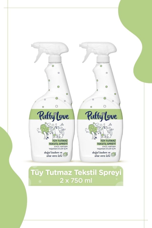 Hayvan Dostu Tüy Tutmaz Tekstil Spreyi 750 Ml X2 Adet