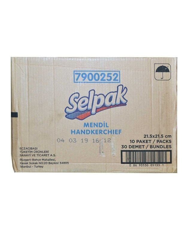 Selpak Kağıt Mendil 10'lu Paket Koli (30 Adet)