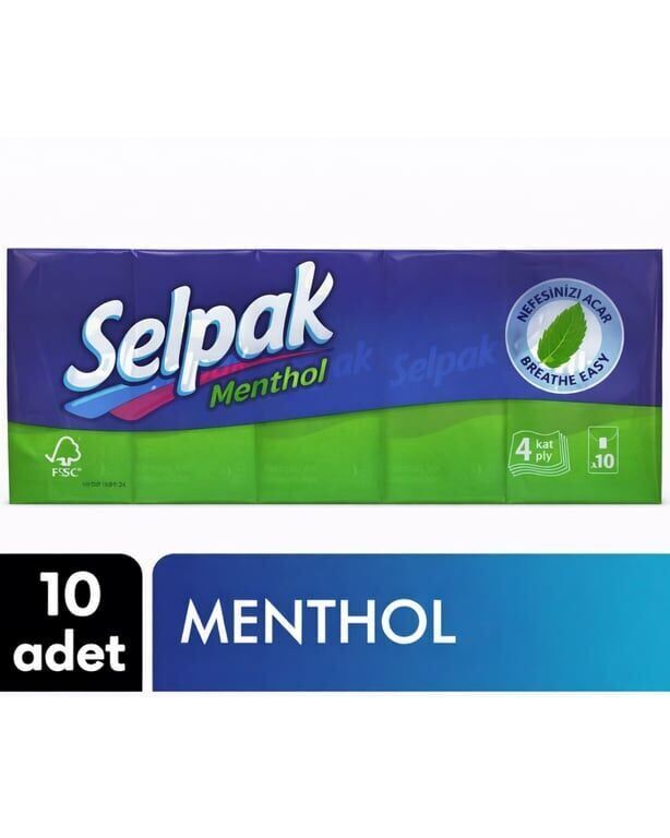 Selpak Mendil Peçete 10'lu Mentollü Adet (1 Adet)