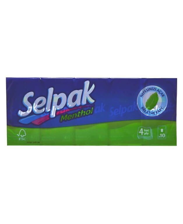 Selpak Mendil Peçete 10'lu Mentollü Koli (30 Adet)