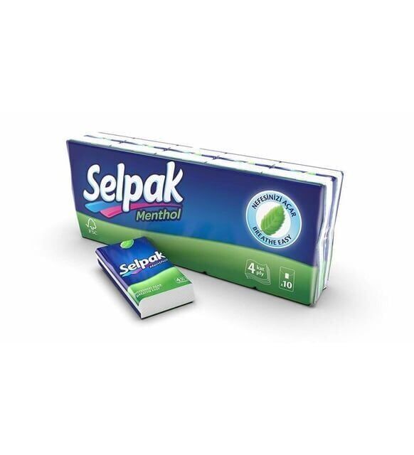 Selpak Mendil Peçete 10'lu Mentollü Koli (30 Adet)