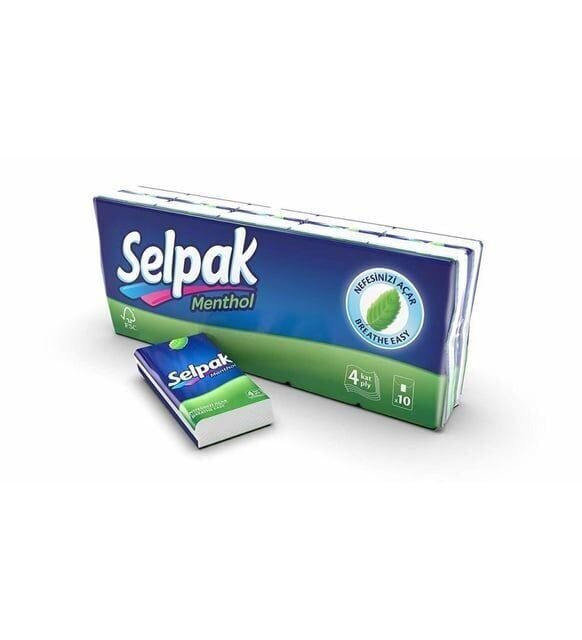 Selpak Mendil Peçete 10'lu Mentollü Koli (30 Adet)