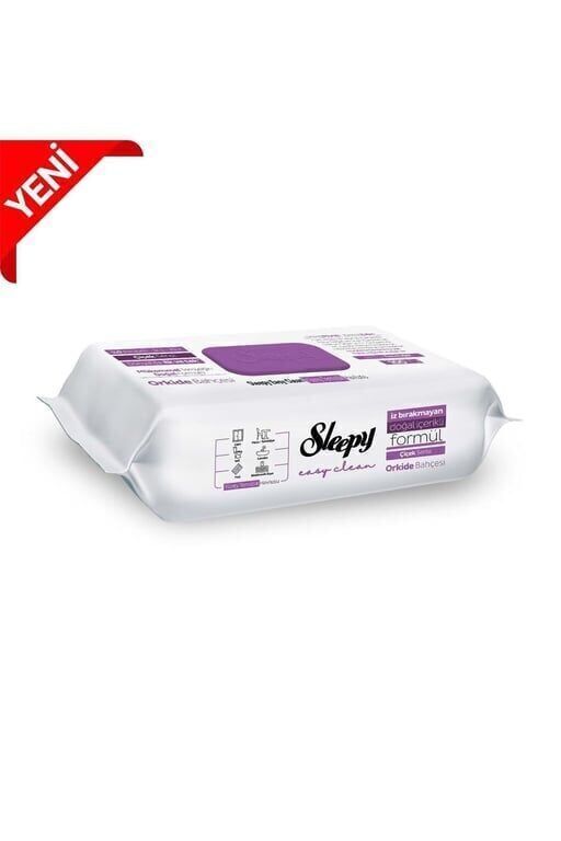 Sleepy Easy Clean Orkide Bahçesi Yüzey Temizlik Havlusu Islak Mendil 100 Lü Adet (1 Adet)