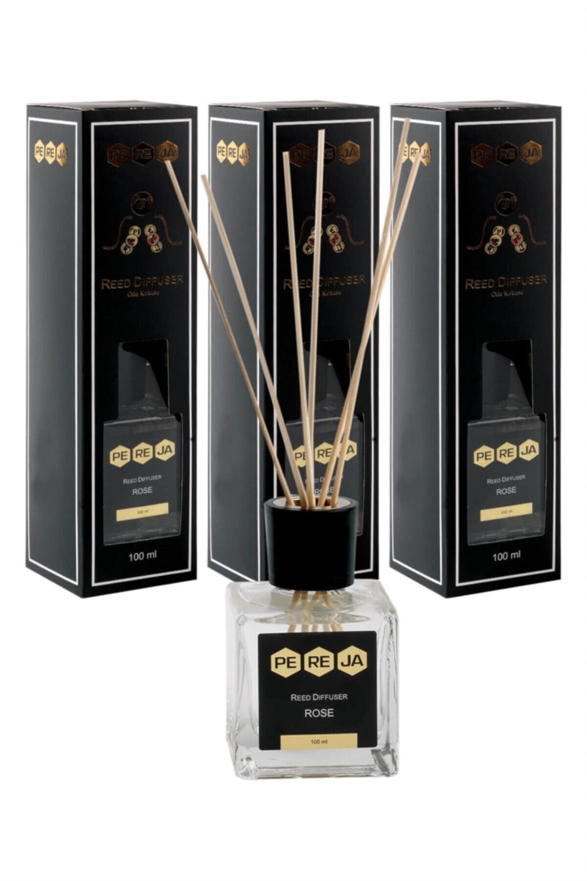 Çubuklu Oda Kokusu Gül 100 Ml 3'lü Avantaj Seti