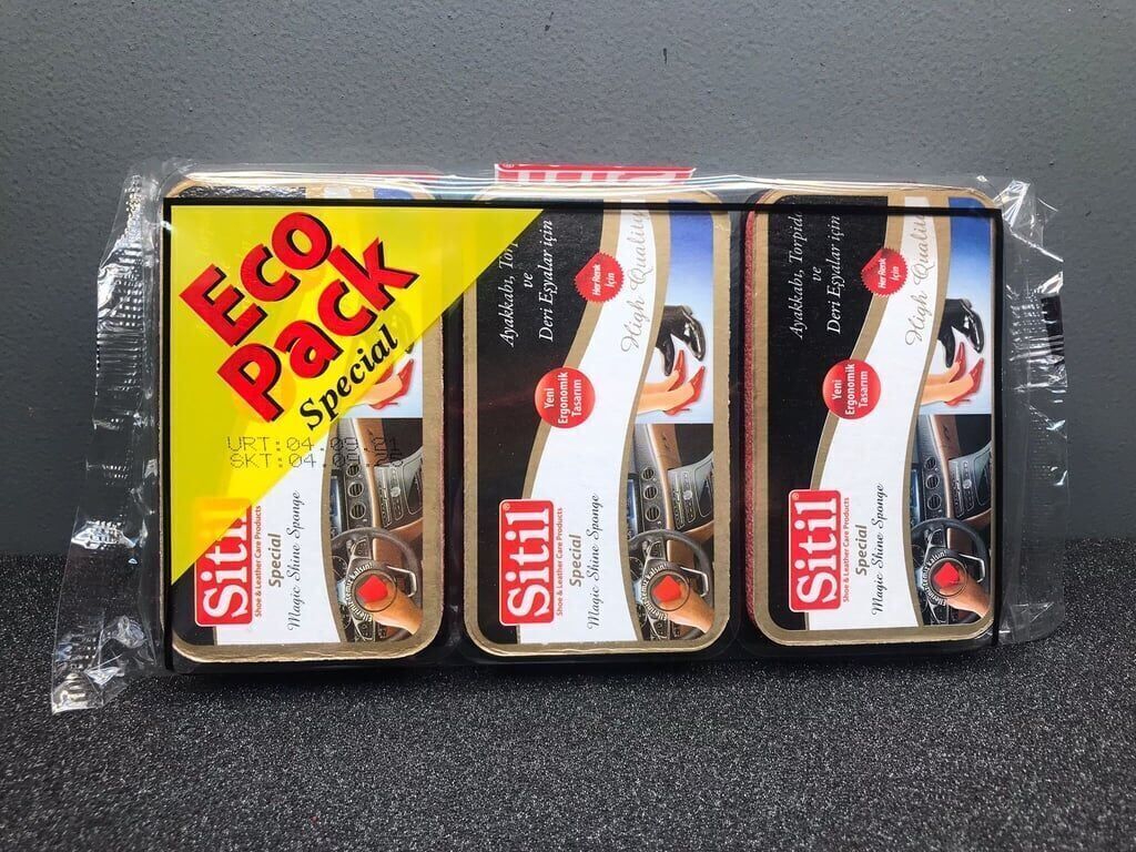 Sitil Evalı Sünger 3'lü Ekopack Naturel Koli (96 Adet)
