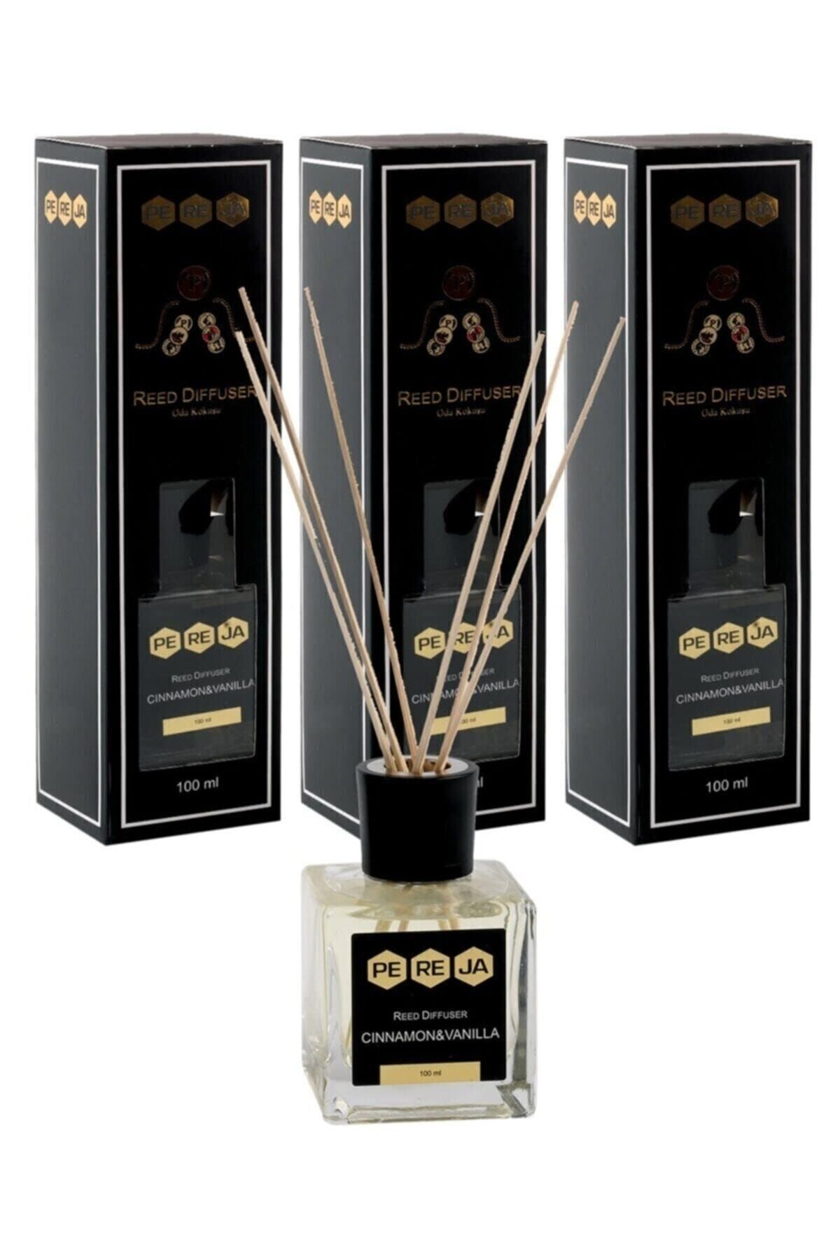 Çubuklu Oda Kokusu Vanilya Tarçın 100 ml 3'lü Avantaj Seti