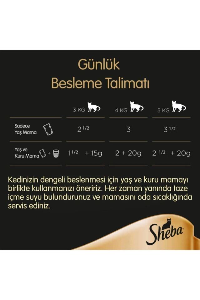 Kedi Ödül Maması 60gr*4 Adet Karışık Ve Sheba Pouch Sığır Etli Kedi Yaş Mama 85gr 12 Adet Set