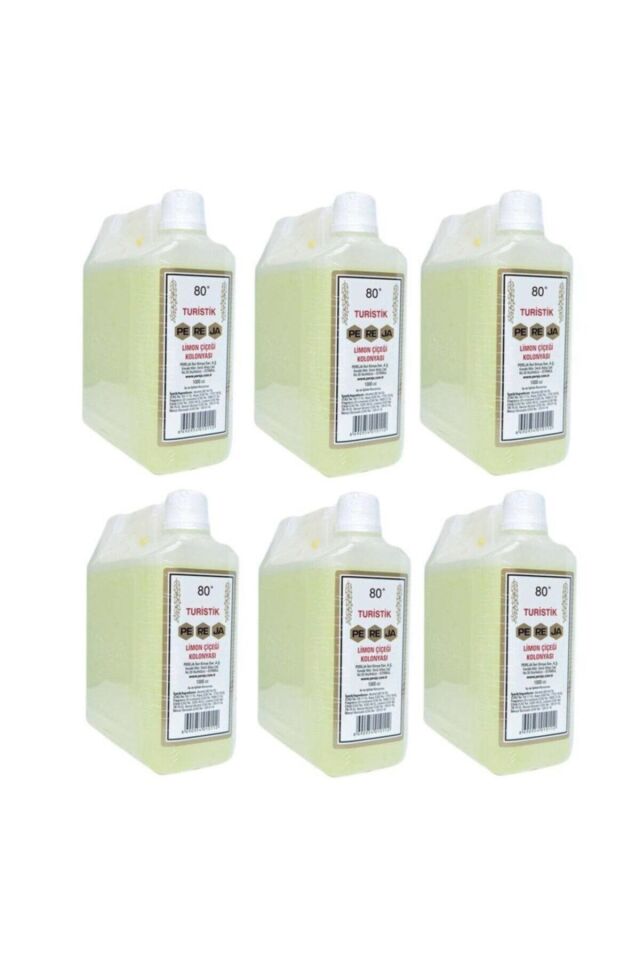 Limon Kolonyası 1 Lt 80 Derece - 6 Adet Bidon