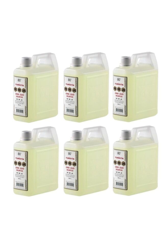 Limon Kolonyası 1 Lt 80 Derece - 6 Adet Bidon