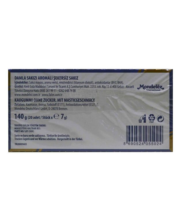 Falım Sakız 7 gr 20'li Paket Damla Sakız Aromalı