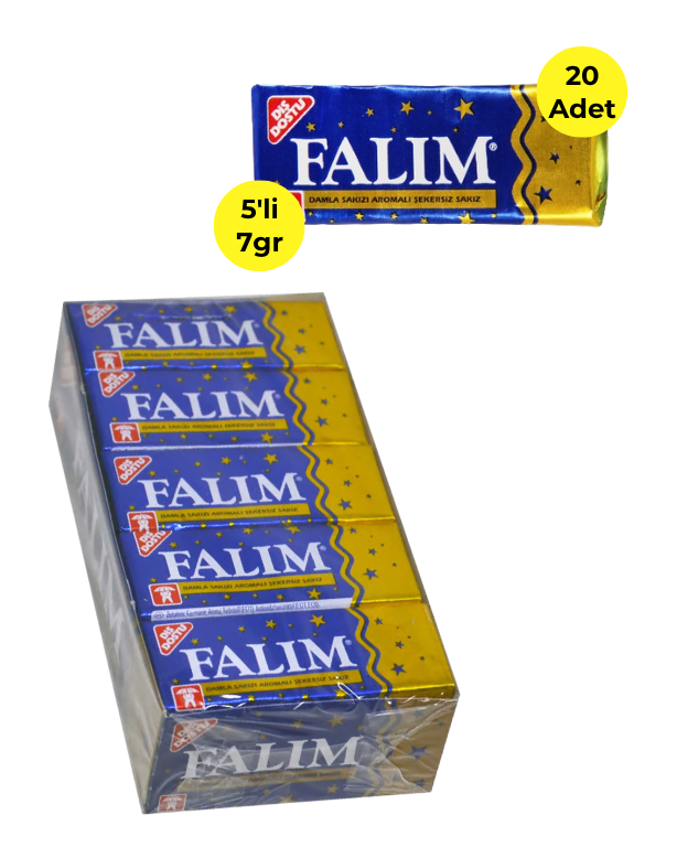 Falım Sakız 7 gr 20'li Paket Damla Sakız Aromalı