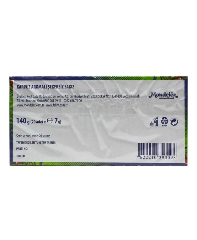 Falım Sakız 7 gr 20'li Paket Karpuz Aromalı