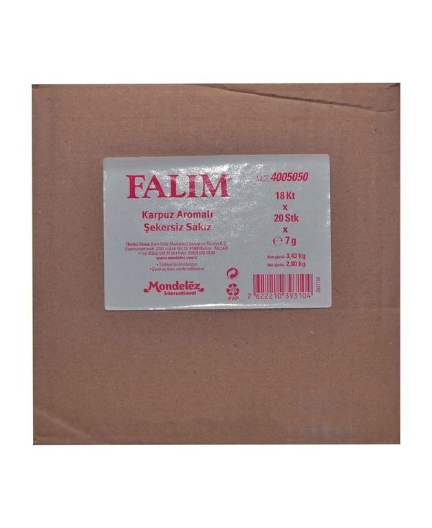 Falım Sakız 7 gr 20'li Paket Karpuz Aromalı