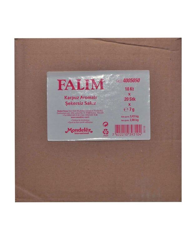 Falım Sakız 7 gr 20'li Paket Karpuz Aromalı