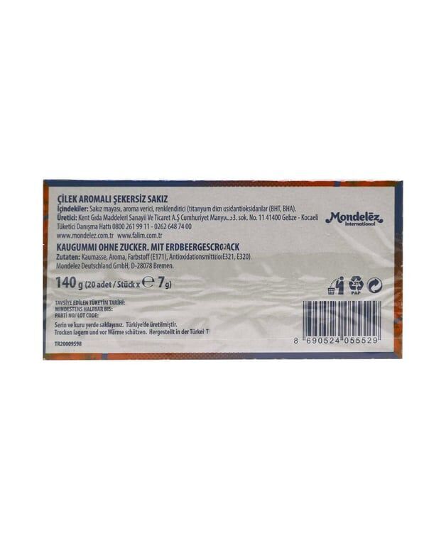 Falım Sakız 7 gr 20'li Paket Çilek Aromalı