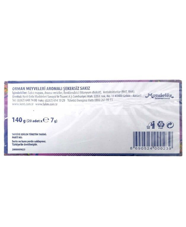 Falım Sakız 7 gr 20'li Paket Orman Meyve Aromalı