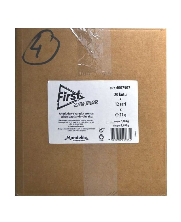 First Sensations Sakız 27 gr 12'li Paket Ahududu & Karadut Aromalı