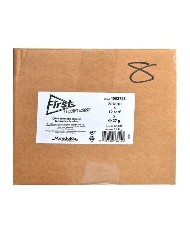 First Sensations Sakız 27 gr 12'li Paket Çilek Aromalı
