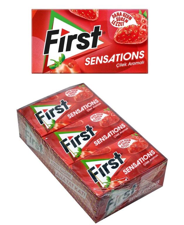 First Sensations Sakız 27 gr 12'li Paket Çilek Aromalı