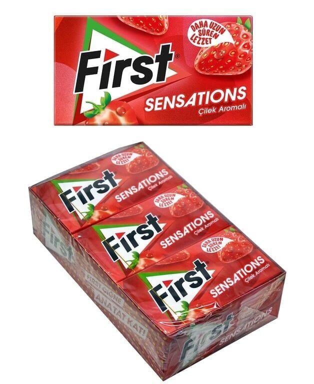 First Sensations Sakız 27 gr 12'li Paket Çilek Aromalı